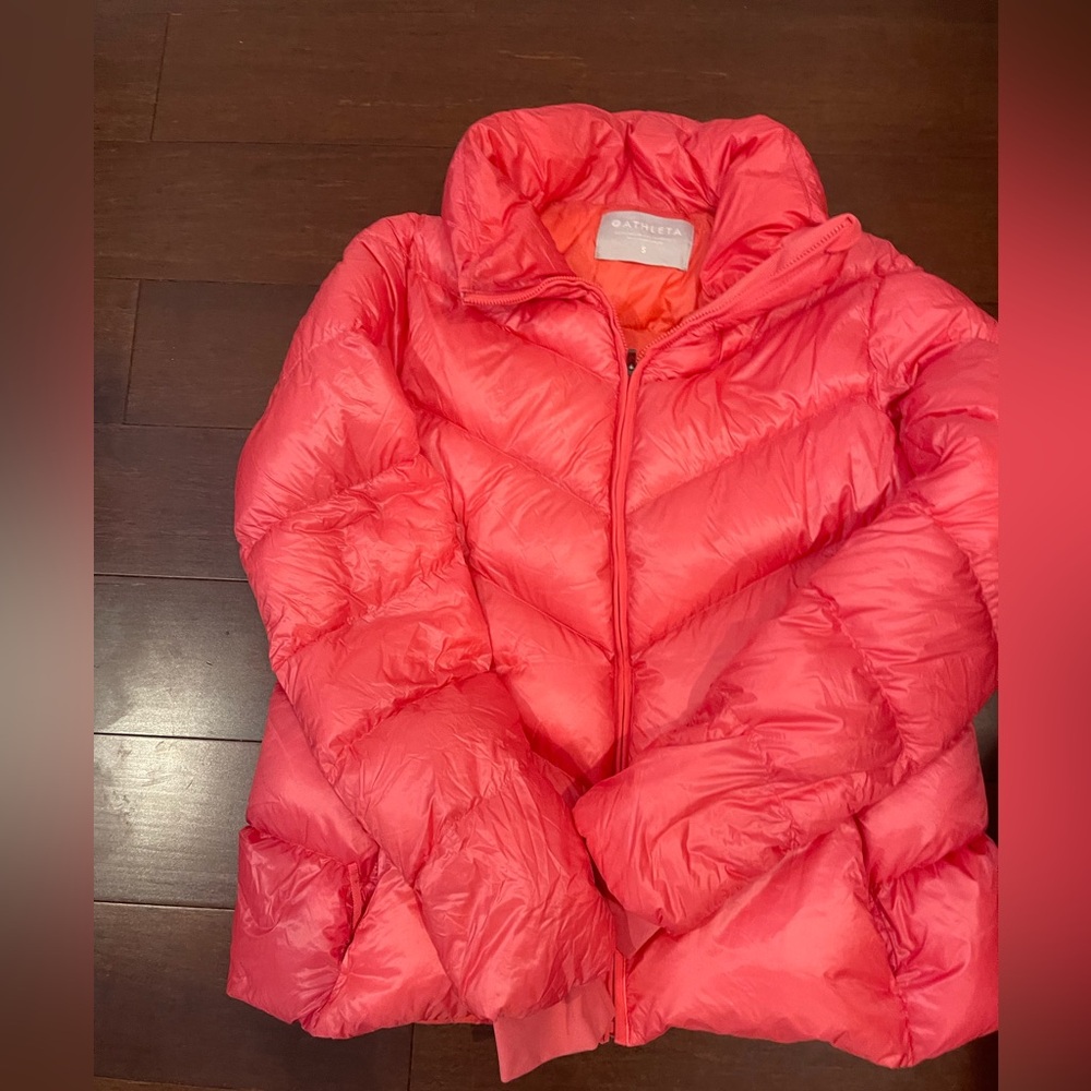 guc athleta coral Puffer Jacket small